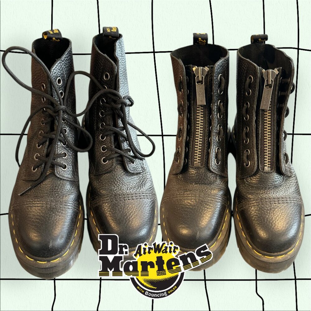 Dr Marten's Sinclair Milled Napa Leather Platform Boots